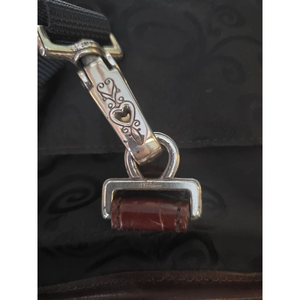 BRIGHTON Black/Brown Travel Cosmetic Toiletry Travel Bag Messenger